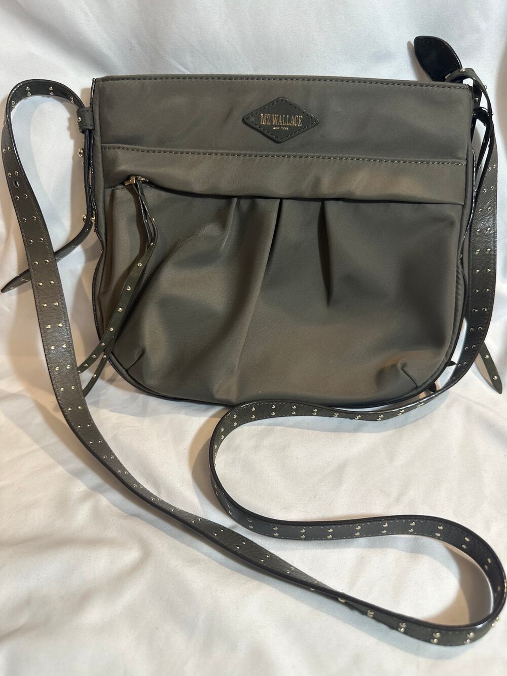 MZ Wallace Harlow Crossbody Bag in Green Clay